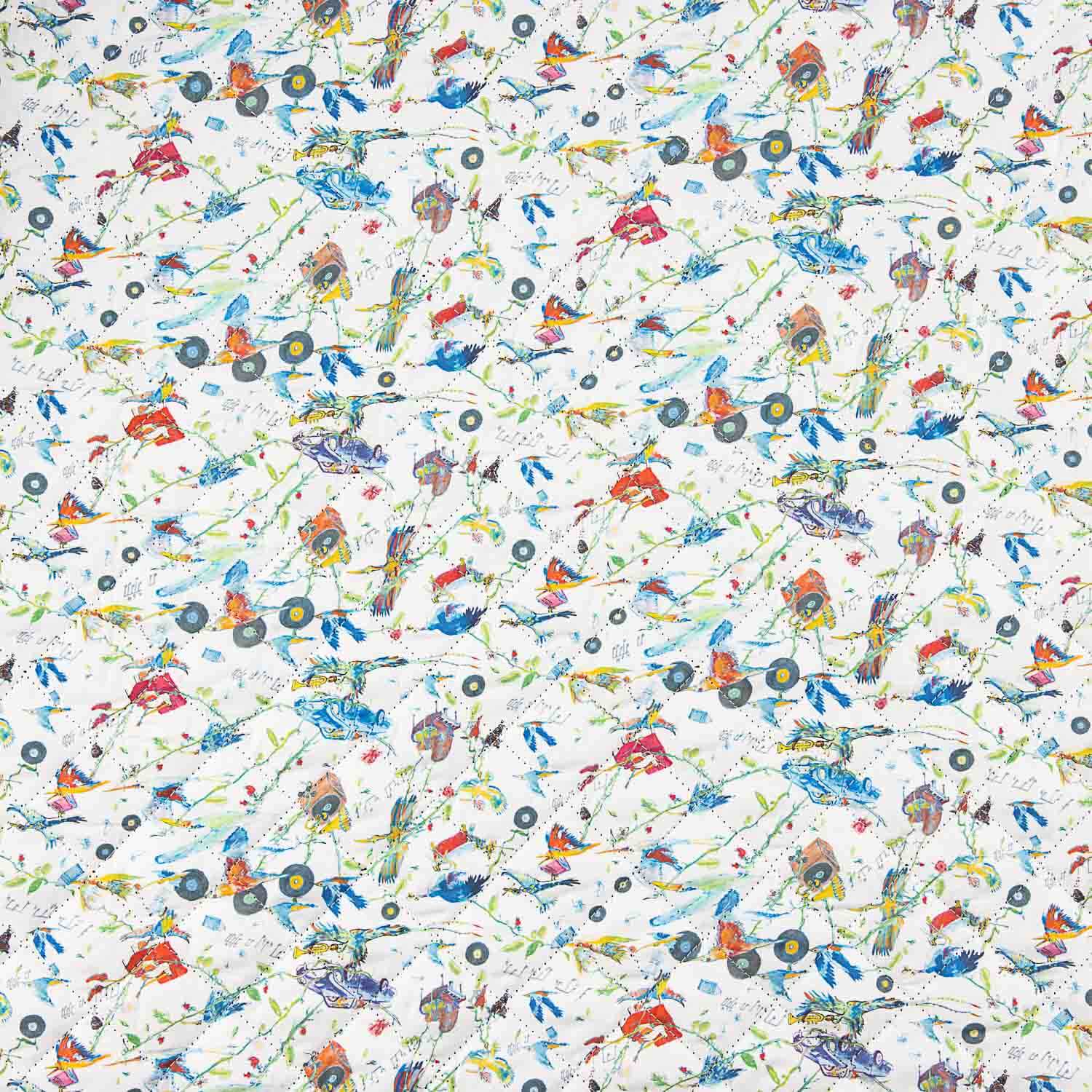 Acolchoado Algodão Estilo Liberty com Forro Preto - Ribes y Casals