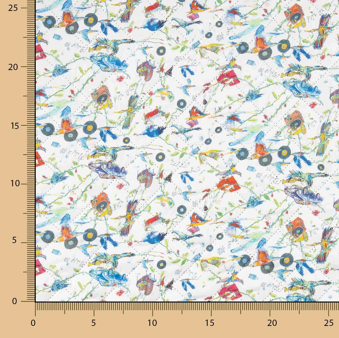 Acolchoado Algodão Estilo Liberty com Forro Preto - Ribes y Casals