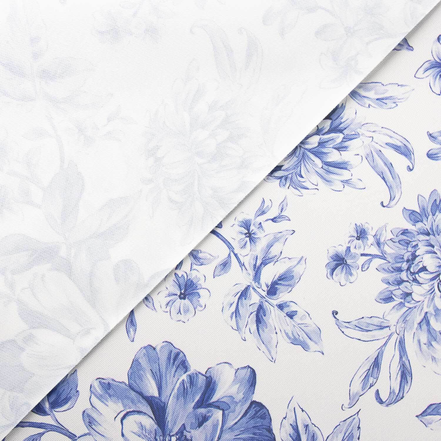 Toalhas de Mesa Antimanchas Floral Azul Clássico - Ribes y Casals