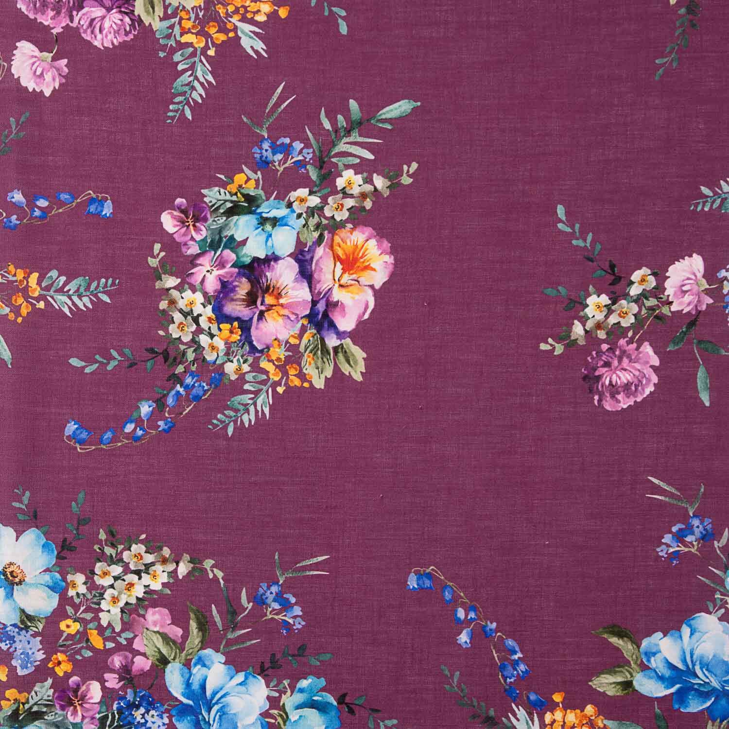 Rústico Estampado Floral Bordô - Ribes y Casals
