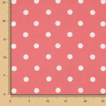 Tecido Rústico Estampado Bolinhas 7mm Coral - Ribes y Casals