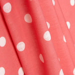 Tecido Rústico Estampado Bolinhas 7mm Coral - Ribes y Casals