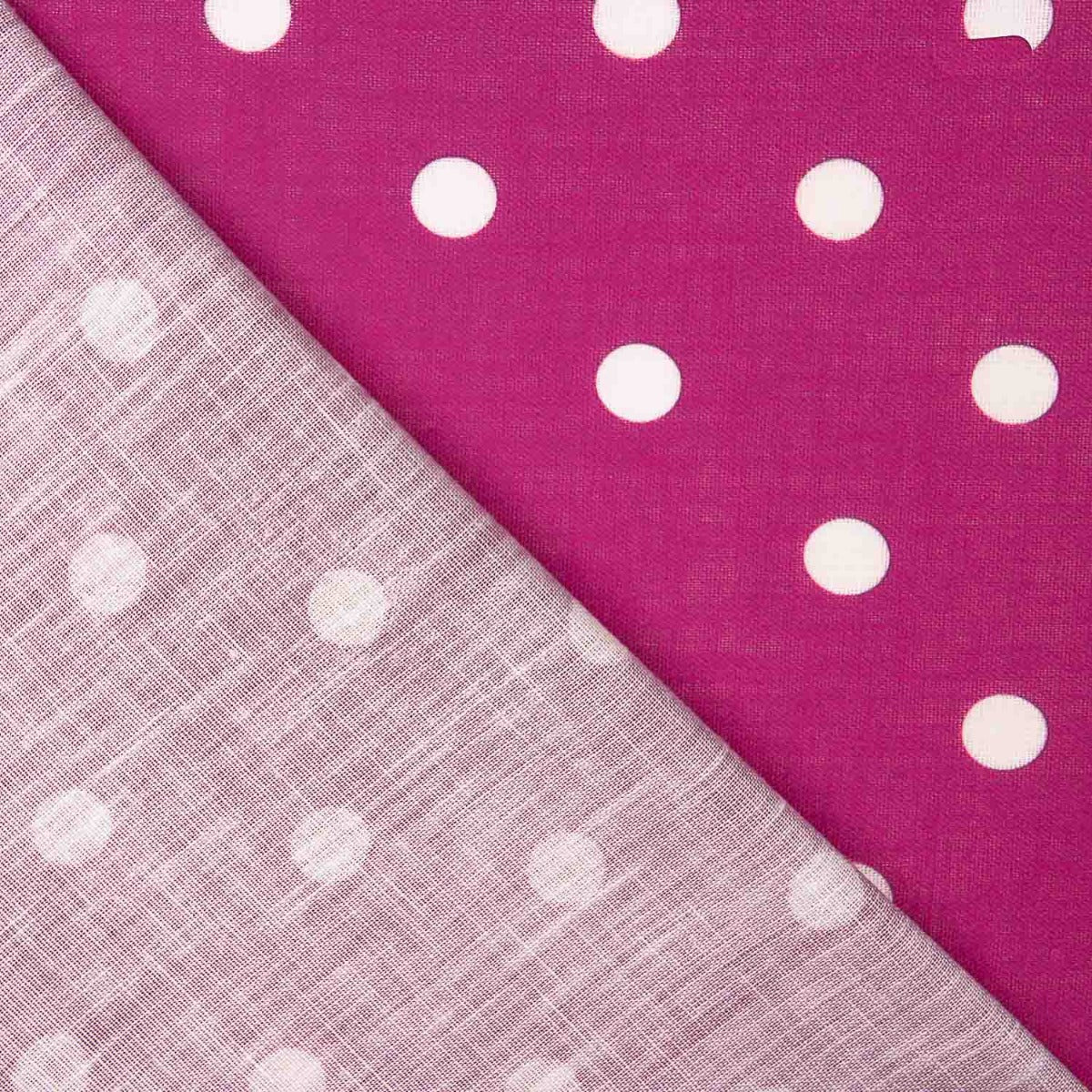 Tecido Rústico Estampado Bolinhas 7mm Fúcsia - Ribes y Casals