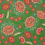 Tecido Rústico Estampado Manila Verde Oliva - Ribes y Casals