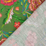 Tecido Rústico Estampado Manila Verde Oliva - Ribes y Casals