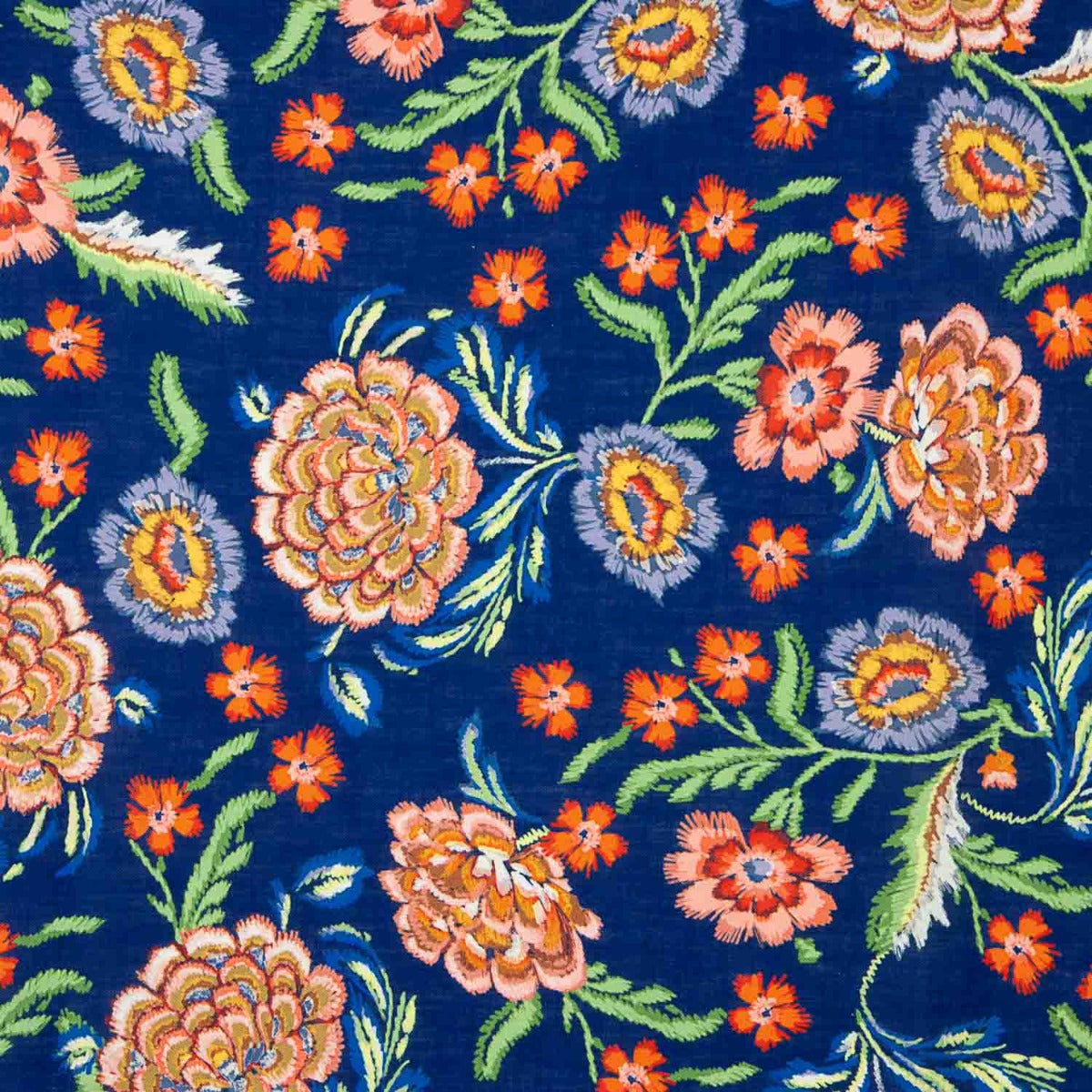 Tecido Rústico Estampado Manila Azul - Ribes y Casals