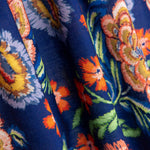 Tecido Rústico Estampado Manila Azul - Ribes y Casals