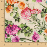 Tecido Rústico Estampado Floral Marfim - Ribes y Casals