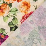 Tecido Rústico Estampado Floral Marfim - Ribes y Casals