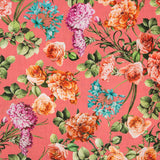 Tecido Rústico Estampado Floral Coral - Ribes y Casals