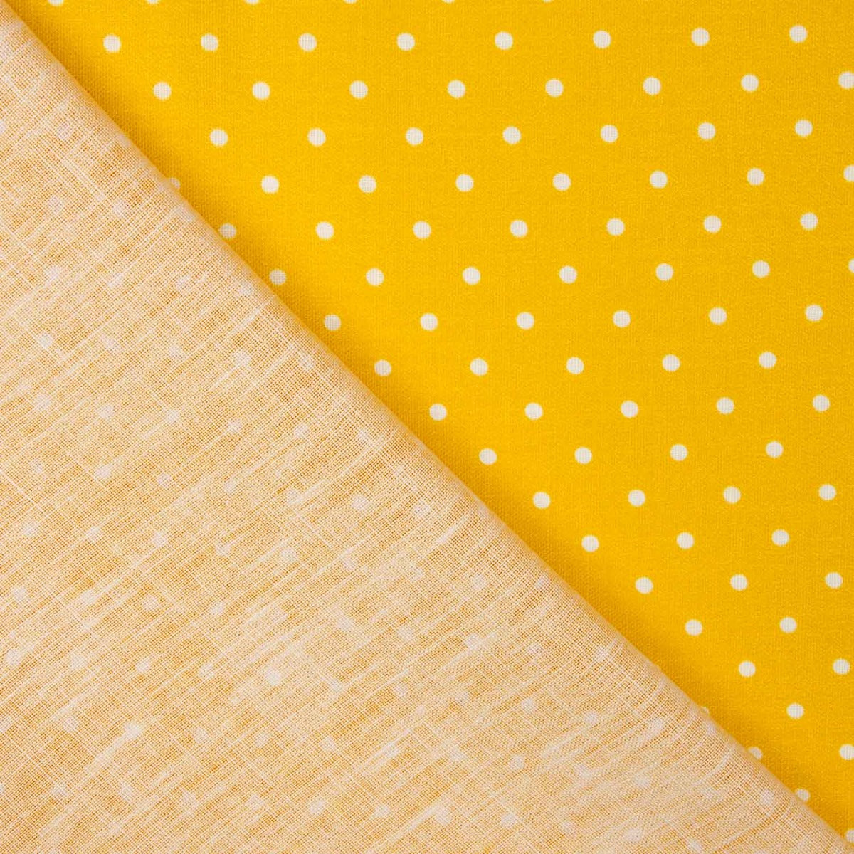 Tecido Rústico Estampado Bolinhas 3mm Amarelo - Ribes y Casals