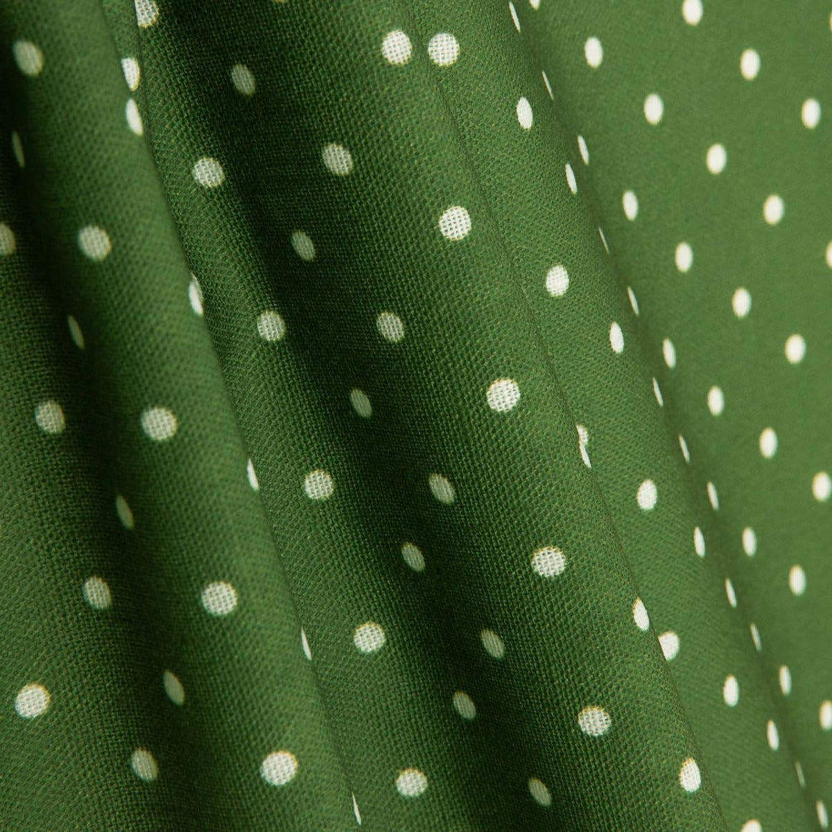 Tecido Rústico Estampado Bolinhas 3mm Azeitona - Ribes y Casals