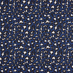 Crepe com padrão animal print azul - Ribes y Casals