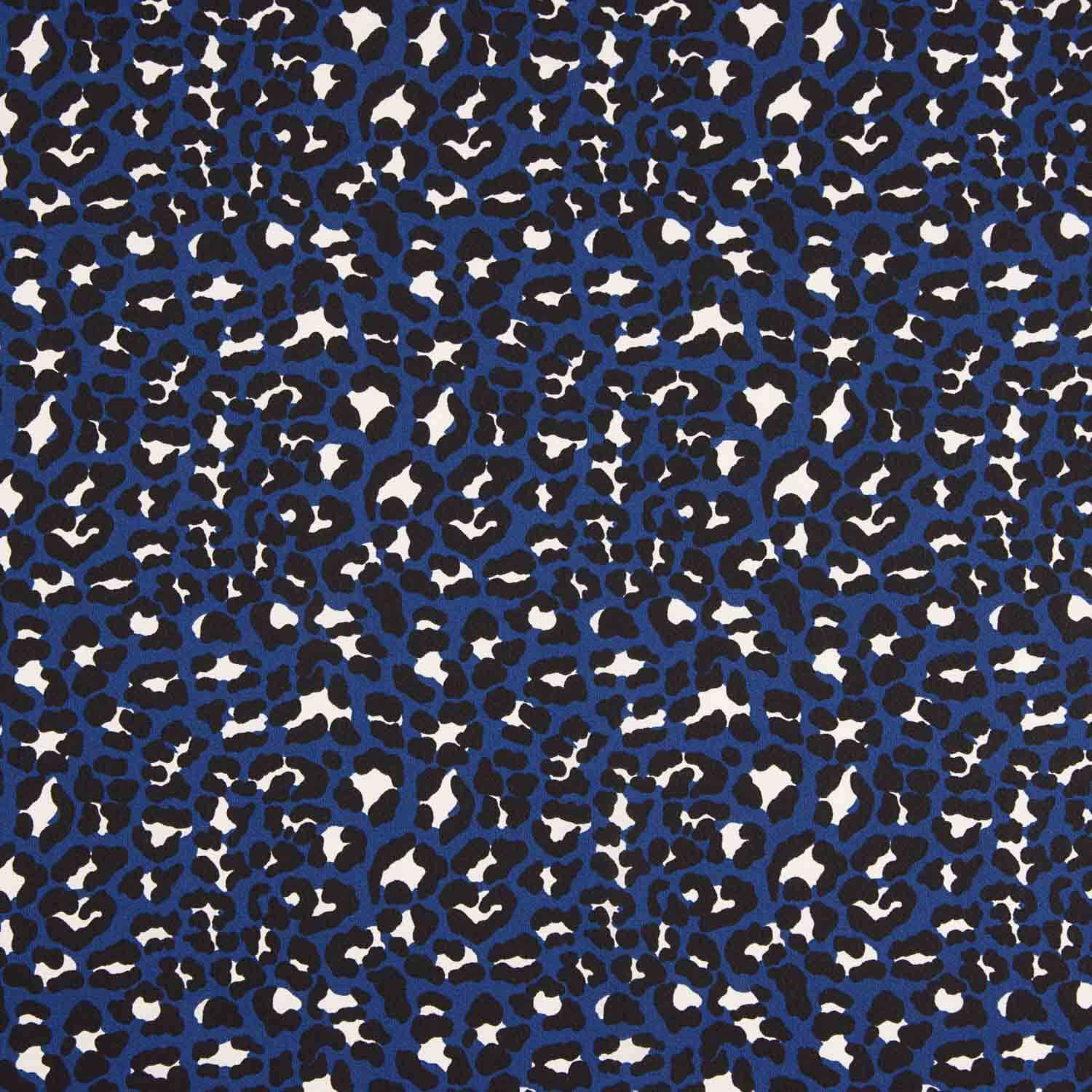 Crepe com padrão animal print azul - Ribes y Casals