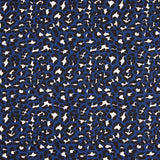 Crepe com padrão animal print azul - Ribes y Casals