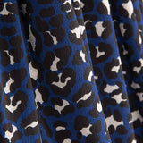 Crepe com padrão animal print azul - Ribes y Casals