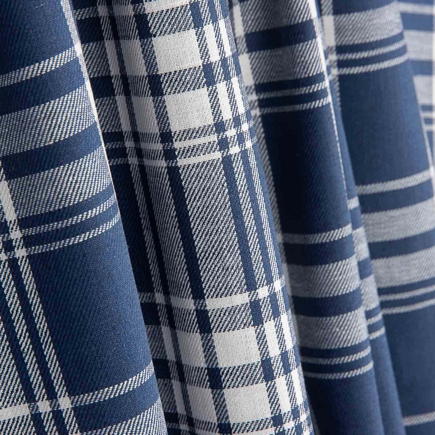 Viyela Quadro Kansas Azul-Branco - Ribes y Casals