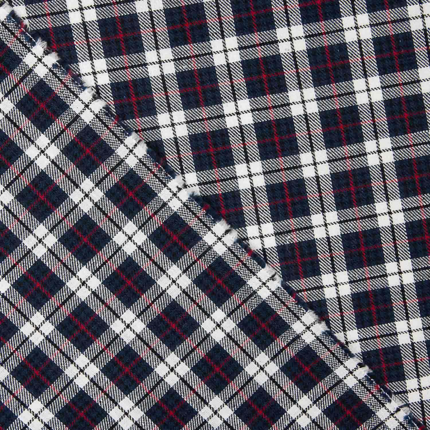 Viyela Quadro Aberdeen Marinho-Bordeaux - Ribes y Casals