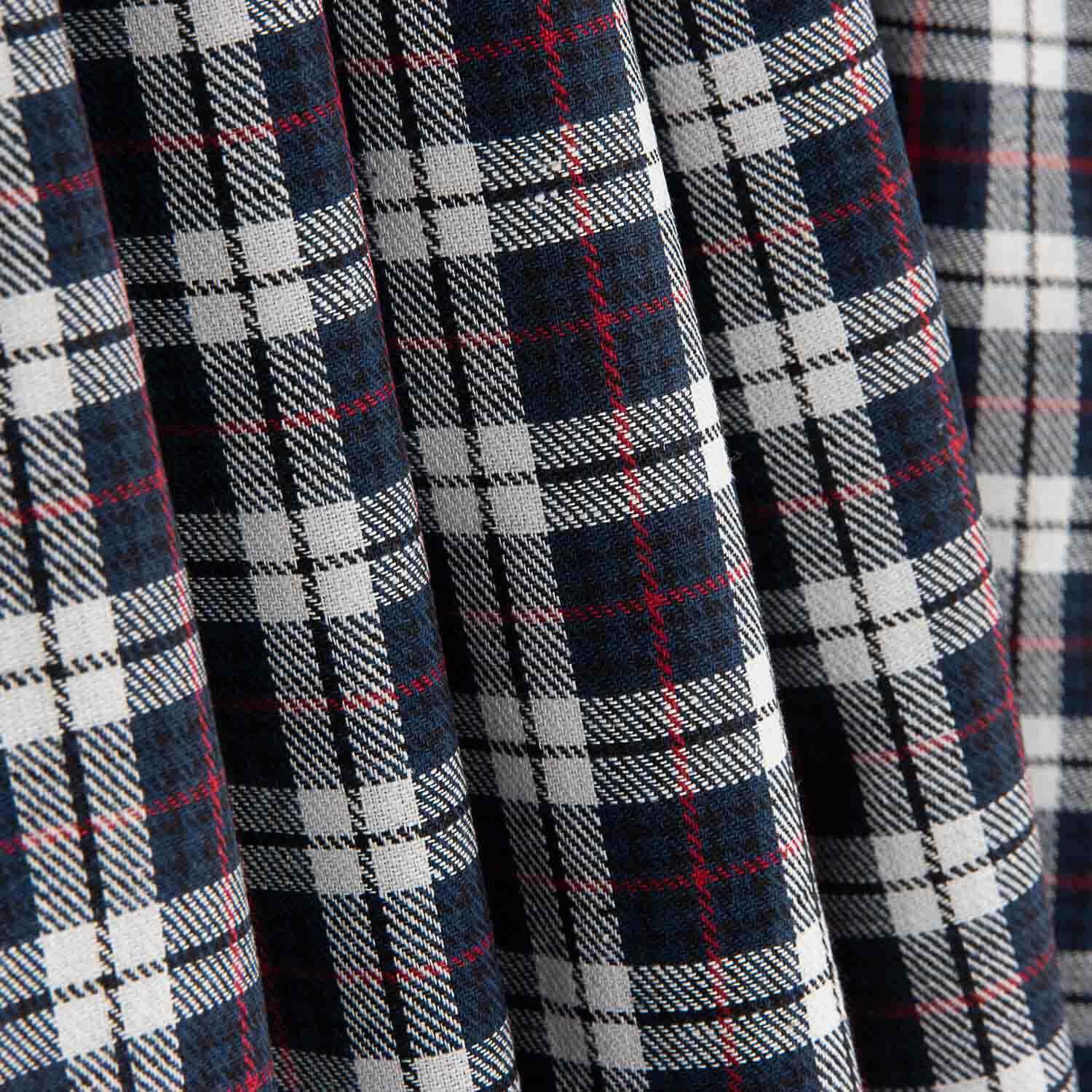 Viyela Quadro Aberdeen Marinho-Bordeaux - Ribes y Casals