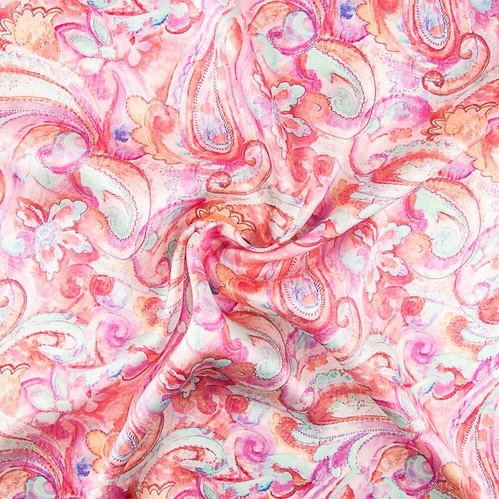 Cetim Seda Natural Savona Rosa - Ribes y Casals