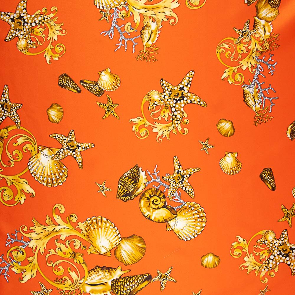 Satén Seda Natural Portofino Coral Intenso - Ribes y Casals