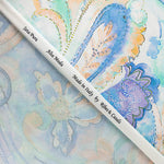 Cetim Seda Natural Savona Azul Suave - Ribes y Casals