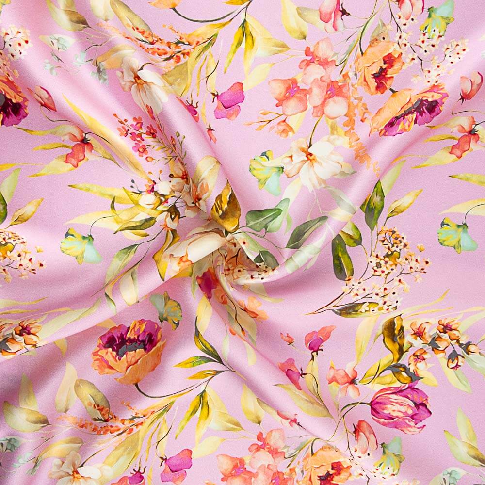 Cetim Seda Natural Cremona Magenta - Ribes y Casals