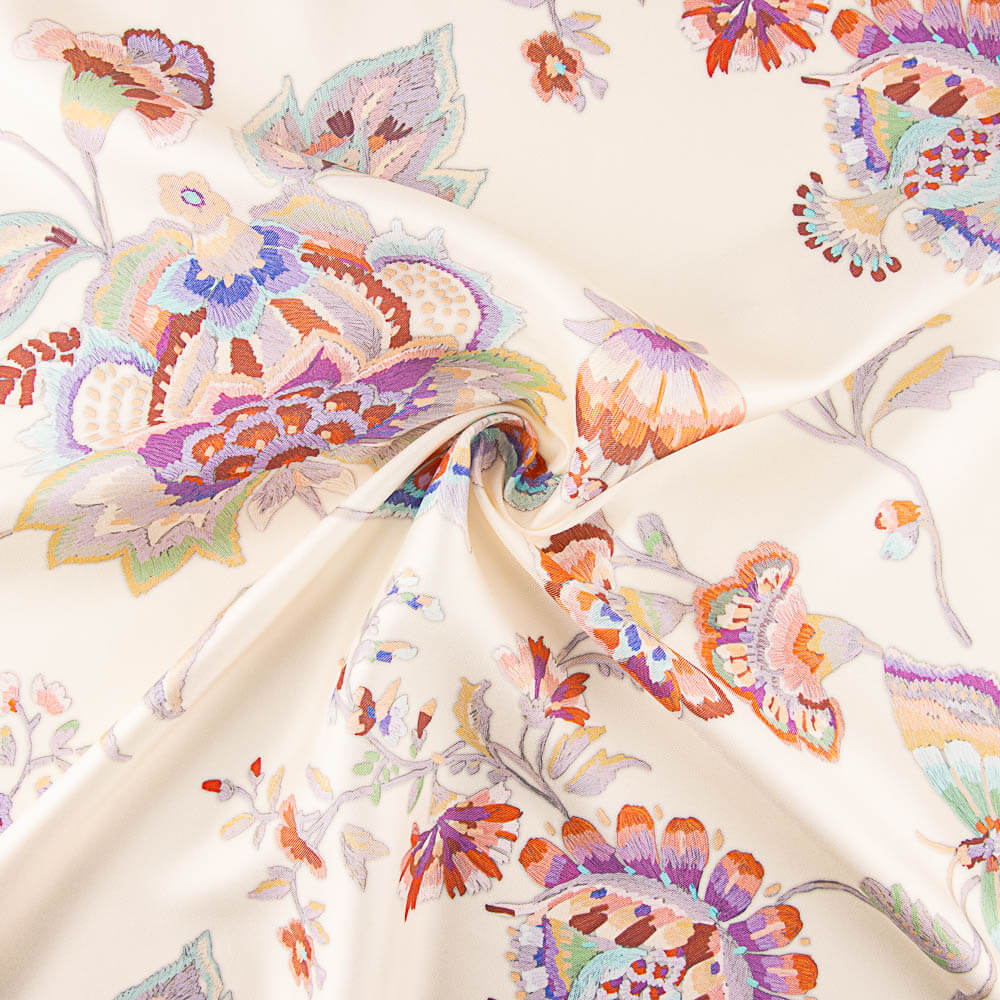 Twill Seda Natural Butterfly - Ribes y Casals