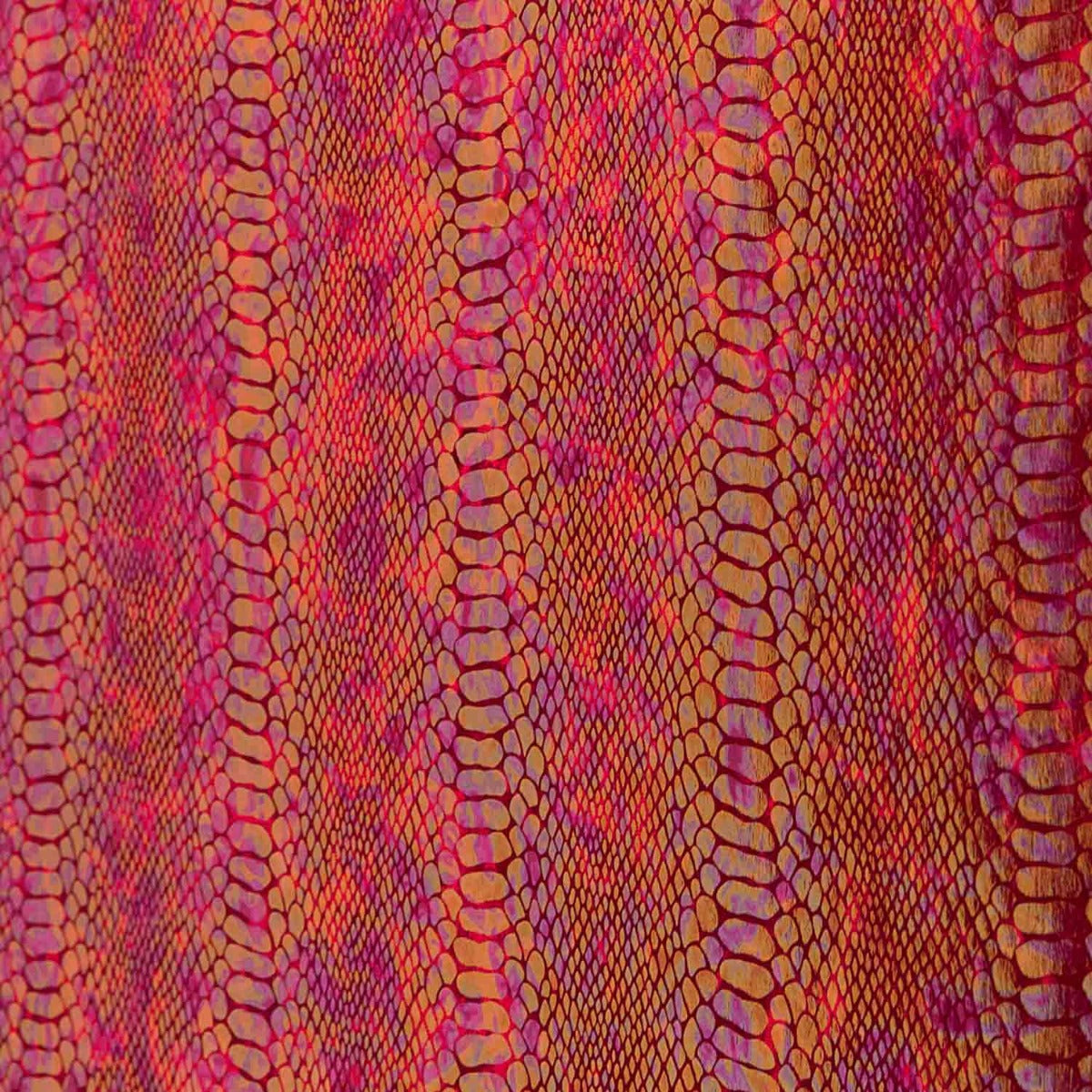 Retal Velvet Spandex Snake Rojo 145x145 cm - Ribes y Casals