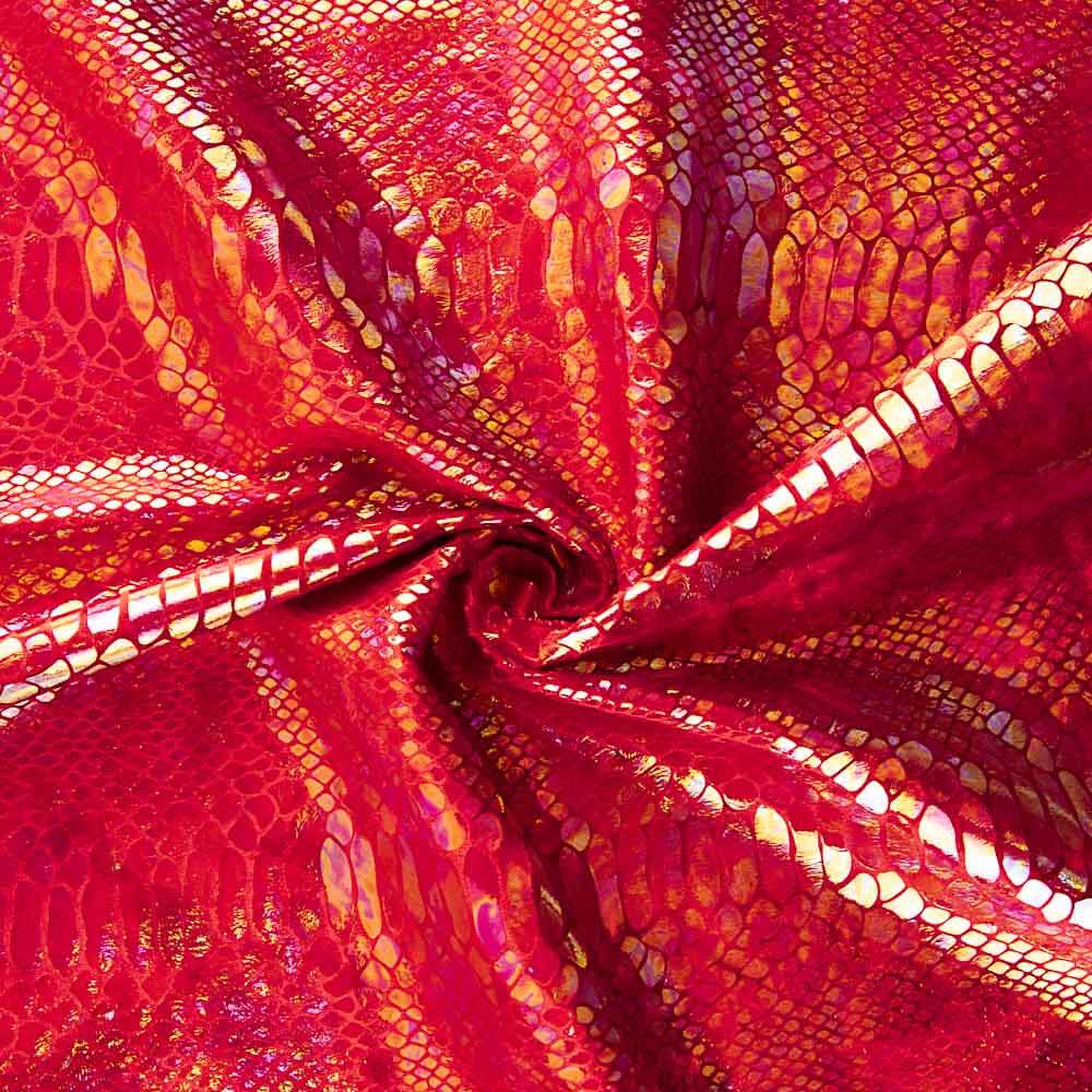 Veludo Spandex Cobra Vermelho - Ribes y Casals