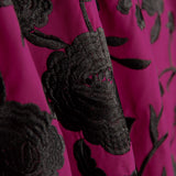 Xale Bordado Preto Tencel Morango - Ribes y Casals