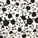 Xale Bordado Preto Tencel Branco Natural - Ribes y Casals