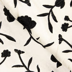 Xale Bordado Preto Tencel Branco Natural - Ribes y Casals