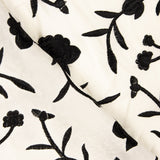 Xale Bordado Preto Tencel Branco Natural - Ribes y Casals