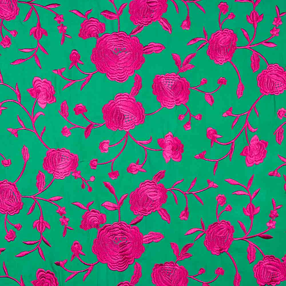 Xale Bordado Fúcsia Tencel Esmeralda - Ribes y Casals
