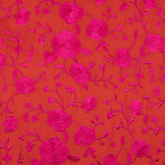 Xale Bordado Fúcsia Tencel Vermelho - Ribes y Casals