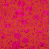 Xale Bordado Fúcsia Tencel Vermelho - Ribes y Casals