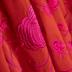 Xale Bordado Fúcsia Tencel Vermelho - Ribes y Casals