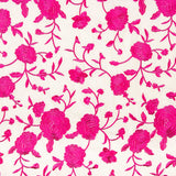 Xale Bordado Fúcsia Tencel Branco Natural - Ribes y Casals