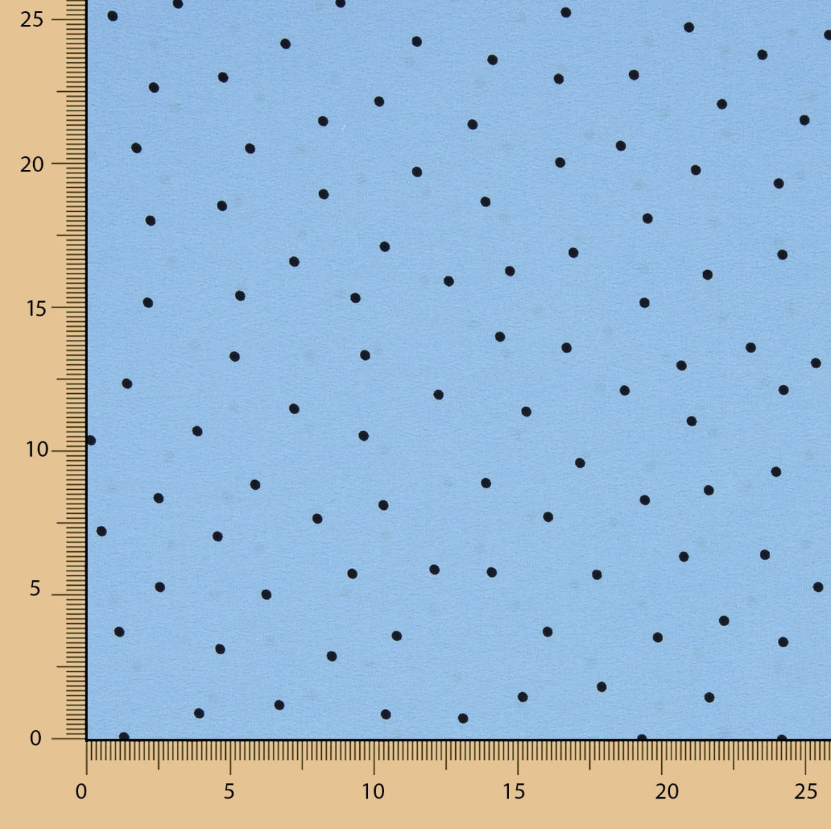 Crepe Poliéster Muito Caimento Bolinhas Mini Azul - Ribes y Casals