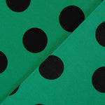 Crepe Poliéster Muito Caimento Bolinhas 33 mm Verde - Ribes y Casals