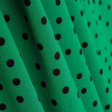 Crepe Poliéster Muito Caimento Bolinhas 7mm Verde - Ribes y Casals