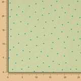 Crepe Poliéster Muito Caimento Bolinhas Mini Verde - Ribes y Casals