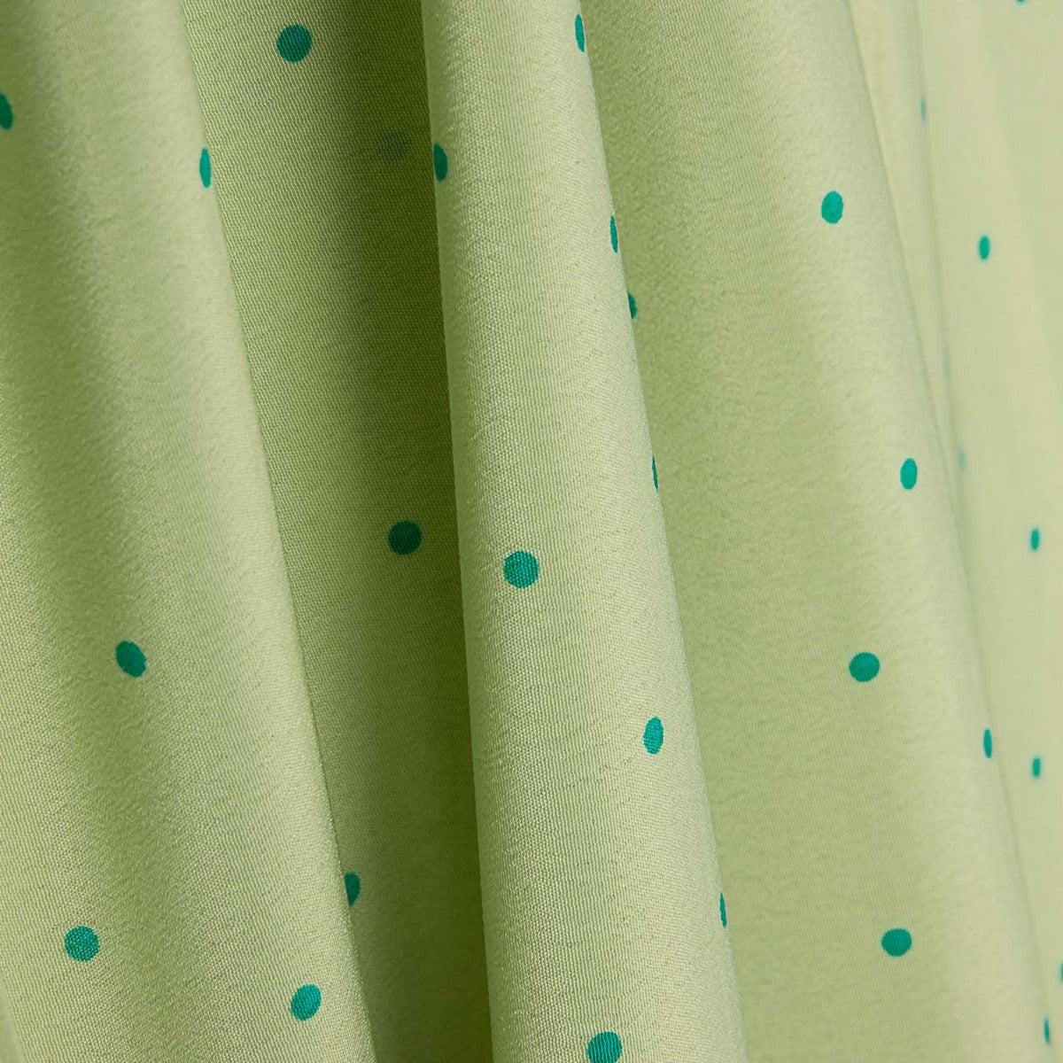 Crepe Poliéster Muito Caimento Bolinhas Mini Verde - Ribes y Casals