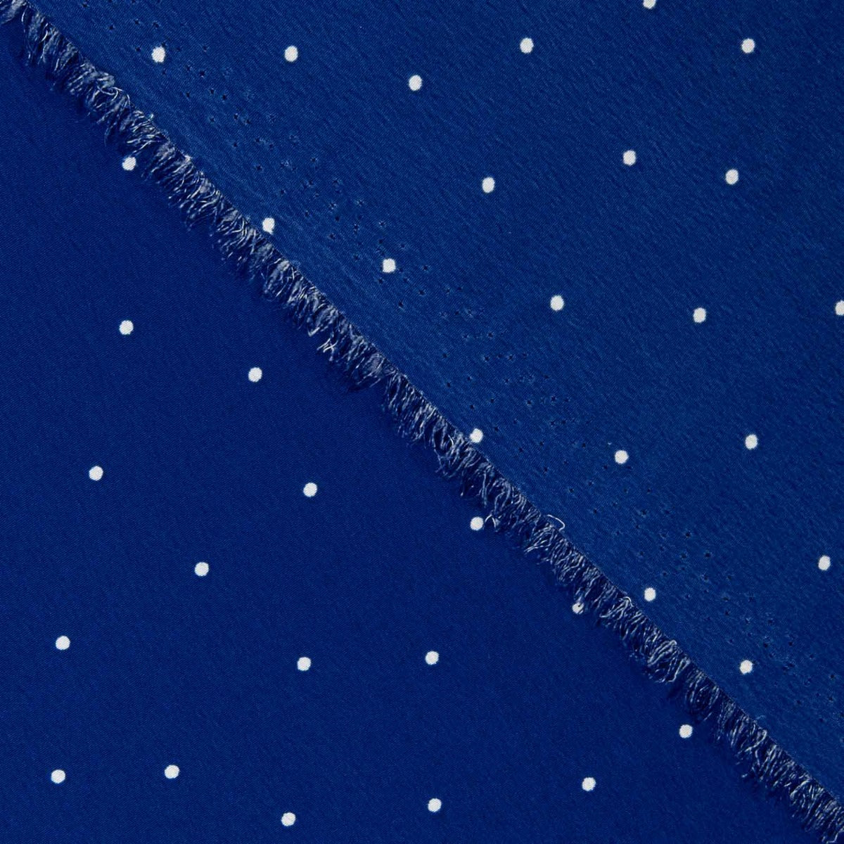 Crepe Poliéster Muito Caimento Bolinhas Mini Azul - Ribes y Casals