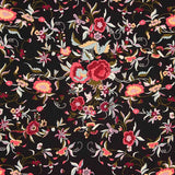 Crepe Poliéster Muito Caimento Estampado Xale Preto - Ribes y Casals