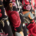 Crepe Poliéster Muito Caimento Estampado Xale Preto - Ribes y Casals