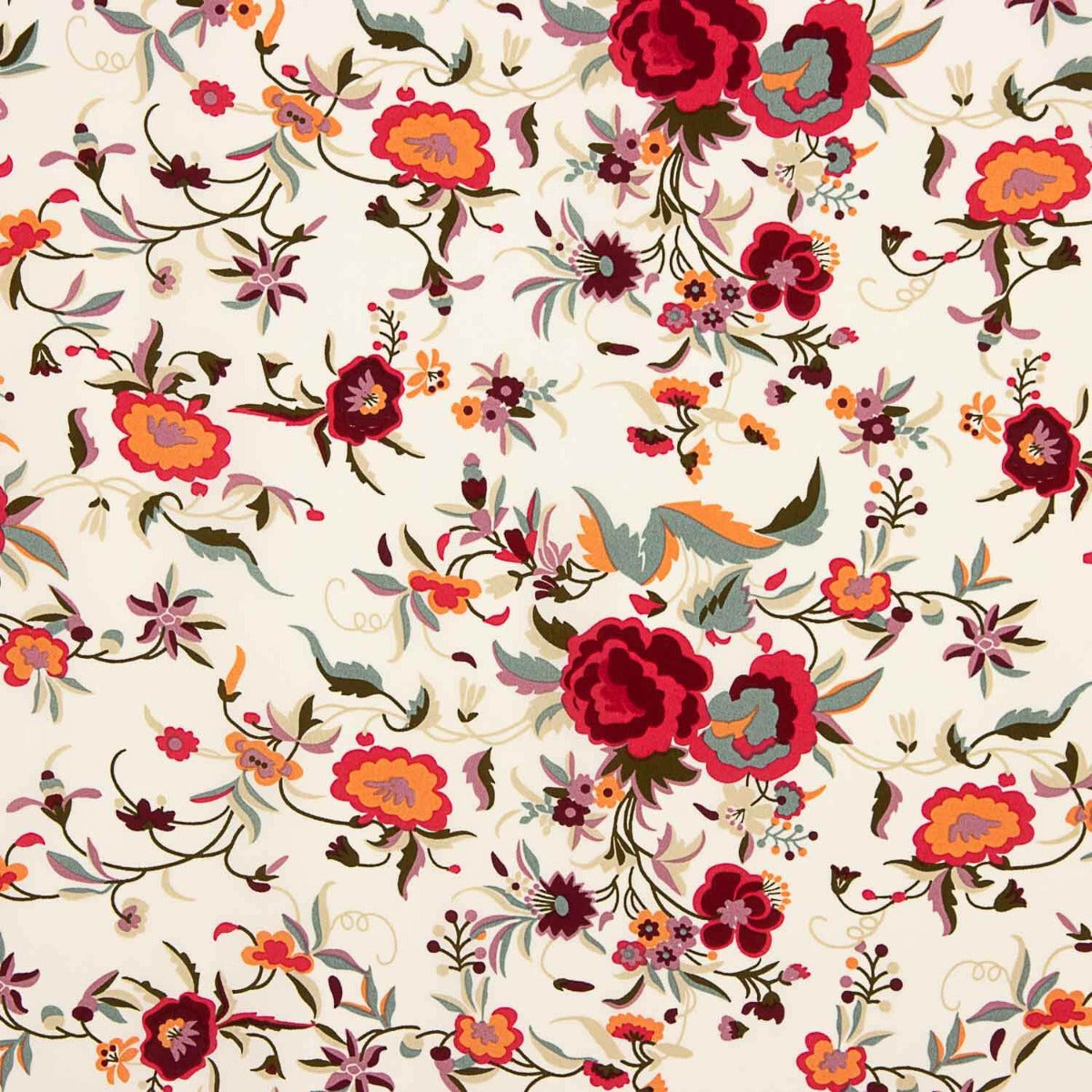 Crepe Poliéster Muito Caimento Estampado Xale Cru - Ribes y Casals