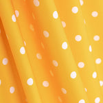 Popeline Flamenca Estampado Bolinhas 7mm Amarelo/Branco - Ribes y Casals