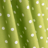 Popeline Flamenca Estampado Bolinhas 7mm Lima/Branco - Ribes y Casals